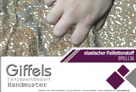 Handmuster - elastischer Paillettenstoff EPS1136