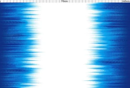 Lycra mit interessantem Farbverlauf stripe shading - blau-weiss