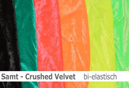 bielastsicher Samt - crushed velvet in vielen Farben