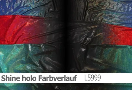 Shine holo Farbverlauf farbig - schwarz ist in drei Variationen erhältlich.