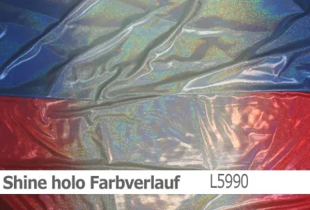 Shine holo Farbverlauf farbig - silber ist in zwei Variationen erhältlich.