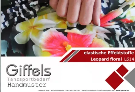 Handmuster - Leopard floral L614