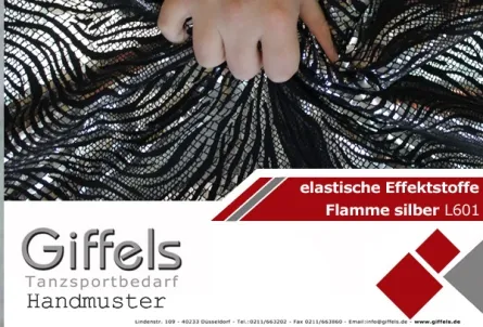 Handmuster - Flamme silber L601