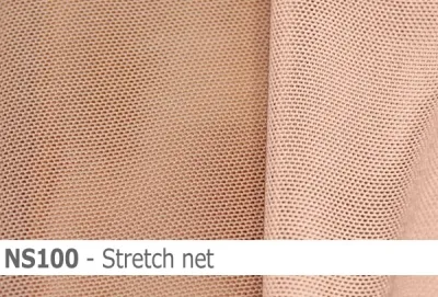 Den elastischen Netzstoff -stretch net- bieten wir Ihnen in 2 Hautvariationen.