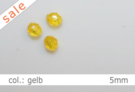 Perlen - 5mm - col.gelb