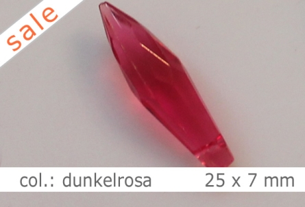 Tropfen - 25x7mm - col.dunkel rosa
