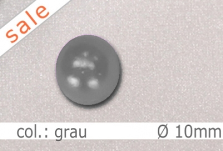 Wachsperlen - 10mm - col.grau