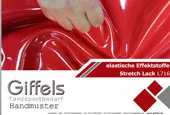 Bestellen Sie ein Handmuster von unserem neuen Stoff Stretch Lack