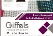 Musterkarte Lurex Jersey mit runden holo Pailletten