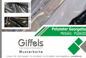 Musterkarte Polyester Georgette Metallic