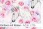 Preview: Lycra Design Einhorn mit Rosen