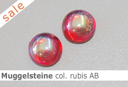 Muggelsteine 7mm - col.rubis AB