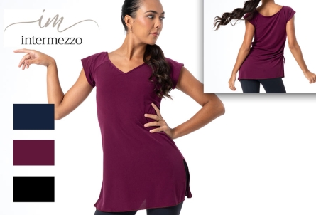 Preview: kurzärmeliges T-Shirt mit V-Ausschnitt- Art.6669