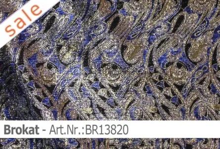 Brokat gold-blau
