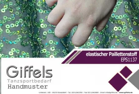 Handmuster - elastischer Paillettenstoff EPS1137