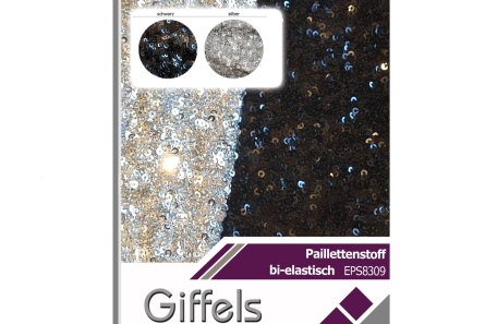 elastischer Paillettenstoff - Netzstoff mit aufgenähten Pailletten - Reste