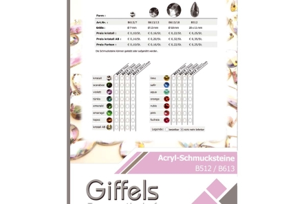 Preview: Acryl-Schmucksteine Tropfen - col.:kristall AB
