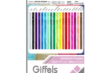 elastische Tactel-Franse 15cm