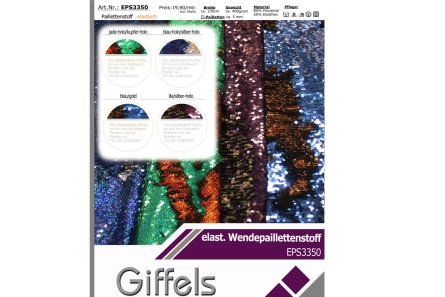 Preview: elastischer Effekt-Paillettenstoff