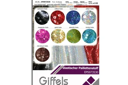 elastischer Holo-Paillettenstoff