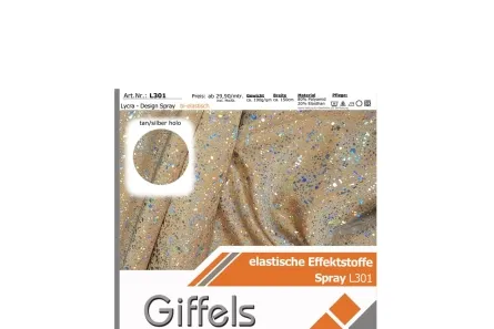 Lycra Spray - col. tan/silber holo