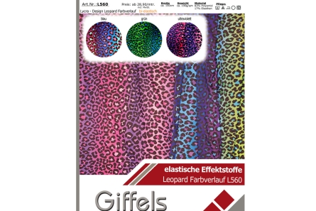 Preview: Lycra Leopard Farbverlauf- L560