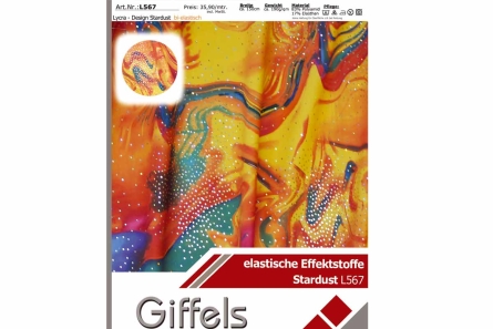 Preview: Lycra - Design Stardust mit Lurex - Reste