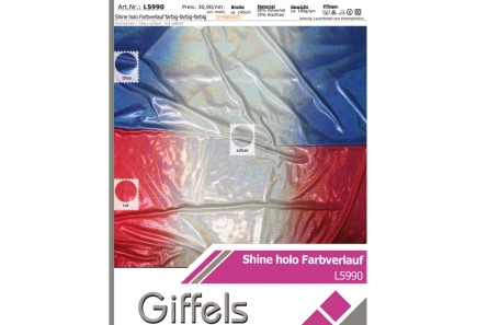 Preview: Lycra - Design Shine holo Farbver. farbig-silber