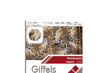 Preview: Lycra - Design Leopard - Reste