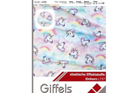 Preview: Lycra Design Einhorn - Reste