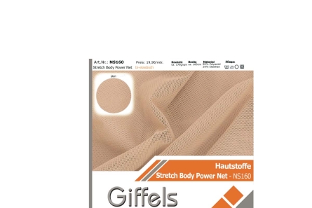Preview: Stretch Body Power net - kräftiger Netzstoff - col. skin