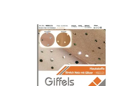Stretch net mit Glitzer - weicher Netzstoff