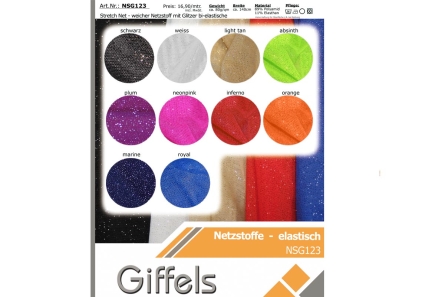 Netzstoff mit Glitzer - Reste