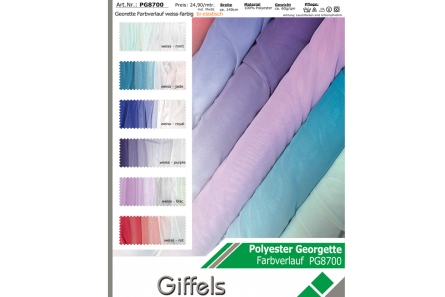 Preview: Polyester Georgette - Farbverlauf