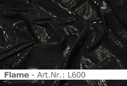 Preview: Lycra Flame schwarz - L600