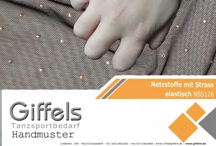 Handmuster - Stretch net mit Strass