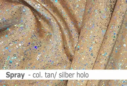 Lycra Spray - col. tan/silber holo