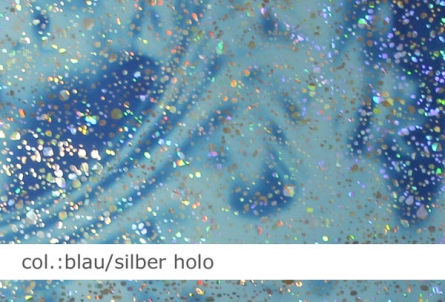 Stark glitzernder - glänzender Lycra Stoff - mit Hologrammfolie beschichtet