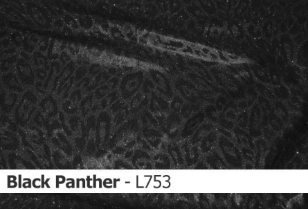 Preview: Lycra - Design Black Panther mit Glitzer