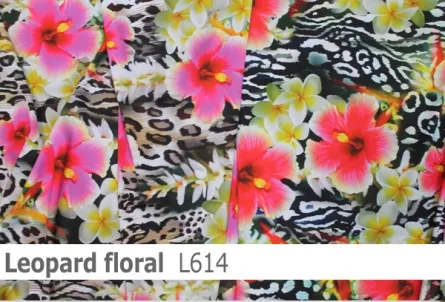 Lycra Design Leopard floral - L614