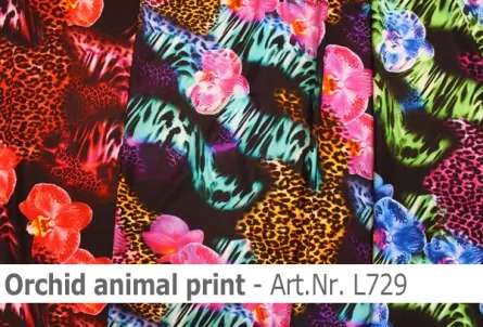 Lycra Design Orchid animal print