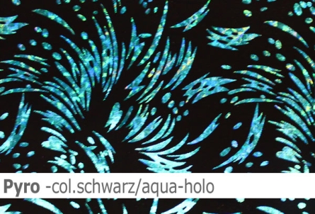 Lycra Design Pyro mit Hologramm - L609 - Reste