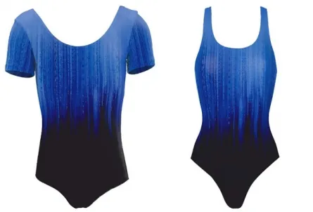 Lycra stripe shading - col. blau-schwarz