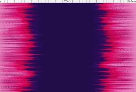 Preview: Lycra stripe shading - col. pink cerise-dark purple