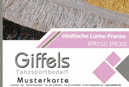 elastische Lurexfranse-Musterkarte