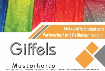 Musterkarte - Netzstoff mit Farbverlauf