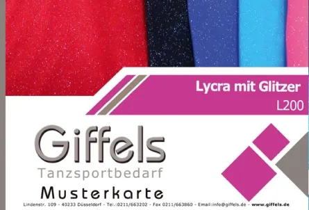 Musterkarte - Lycra mit Glitzer L200