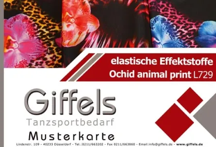 Musterkarte - Orchid animal print L729