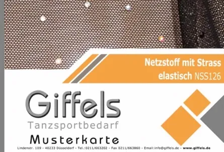 Musterkarte - Stretch net mit Strass