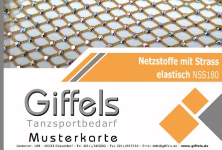 Musterkarte - Netzstoff mit Strass